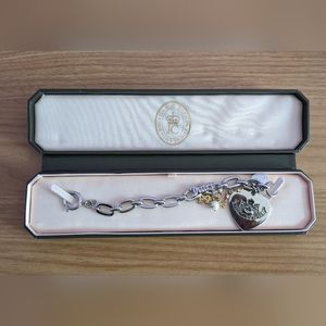 Juicy Couture Silver Mixed-Metal Charm Bracelet